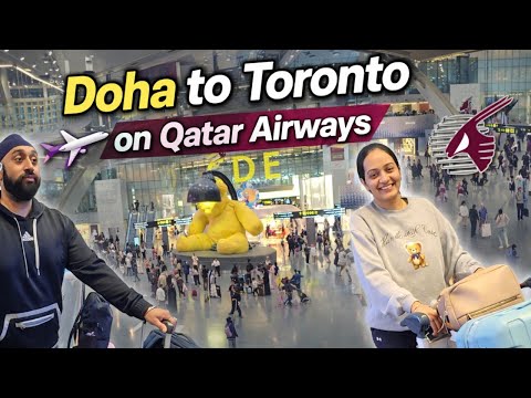 [OUR EXPERIENCE ] DOHA TO TORONTO ON QATAR AIRWAYS | FIRST TIME IN LOUNGE