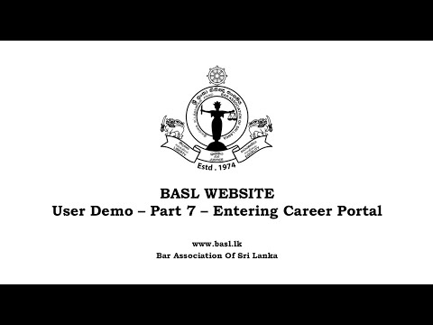 User Demo – Part 7 – Entering Career Portal