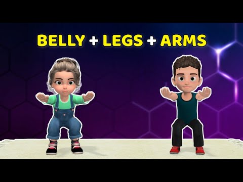 BELLY + LEGS + ARMS: KIDS WORKOUT AT HOME
