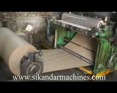 Corrugating sheet making machine vertical