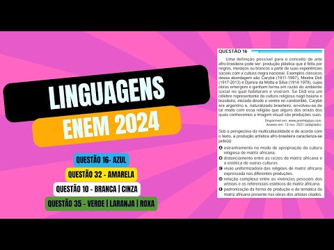 Solution to question 16 (BLUE TEST) | Languages ​​ENEM 2024