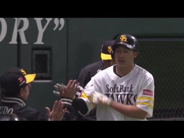 【5回裏】豪快な一発!! ホークス・柳田 勝ち越しのソロホームラン‼ 2019/3/23 H-C