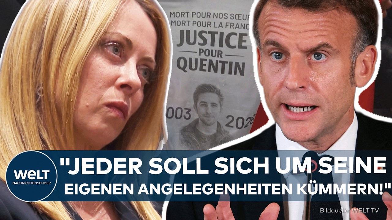 LYON: Tödliche Attacke auf Rechtsextremisten – Macron wirft Meloni politische Einmischung vor!