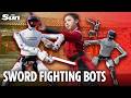 Unnerving Sword Wielding Robot Dances For Chinese New Year Stunt