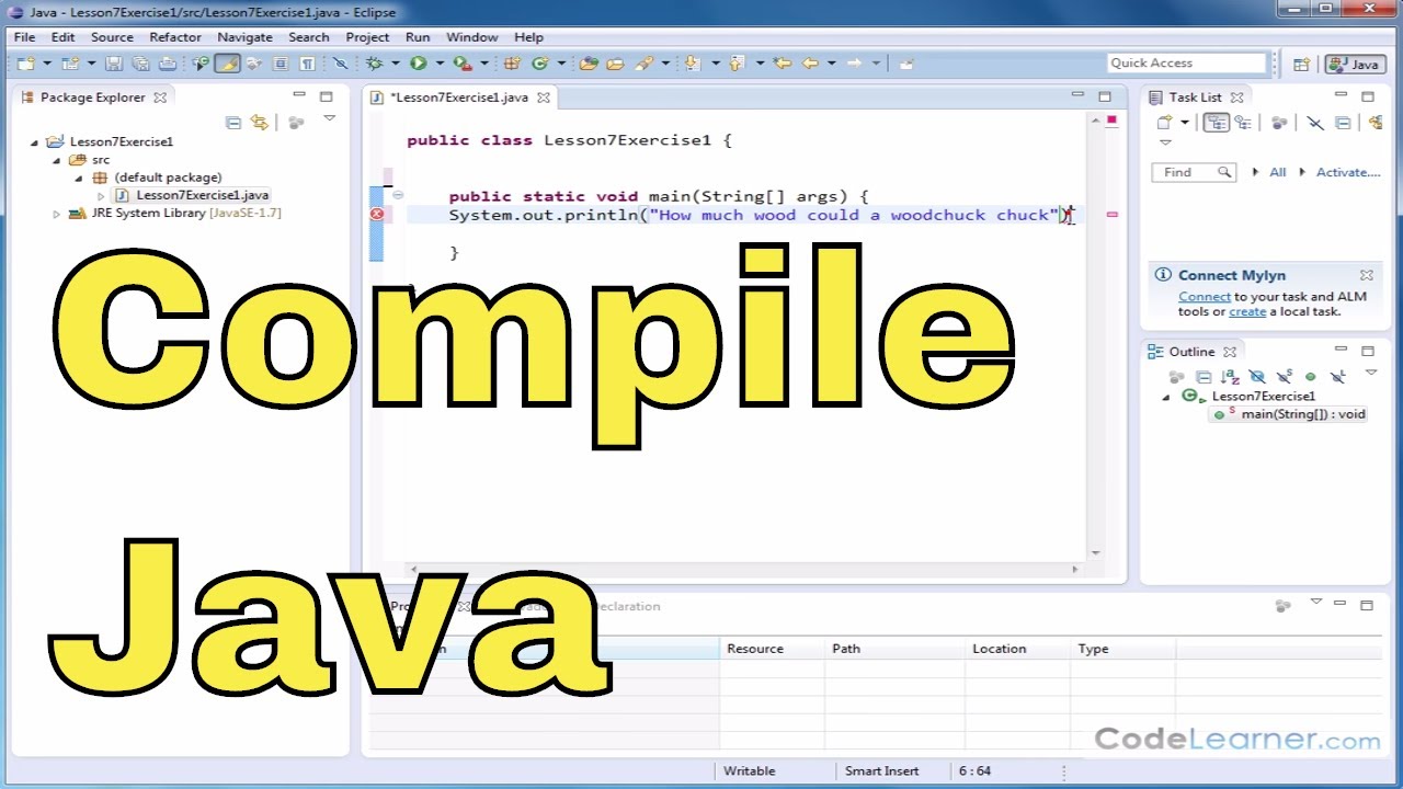 07x - Learn Java - Exercise 1 - Compiling Java Code