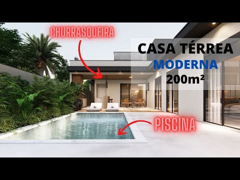CASA TÉRREA COM PISCINA E CHURRASQUEIRA 200m² - TERRENO 12X30m
