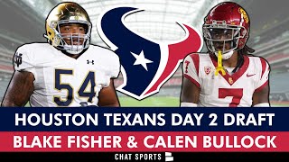 Houston Texans Select Blake Fisher & Calen Bullock In Day 2 of 2024 NFL Draft After Trade