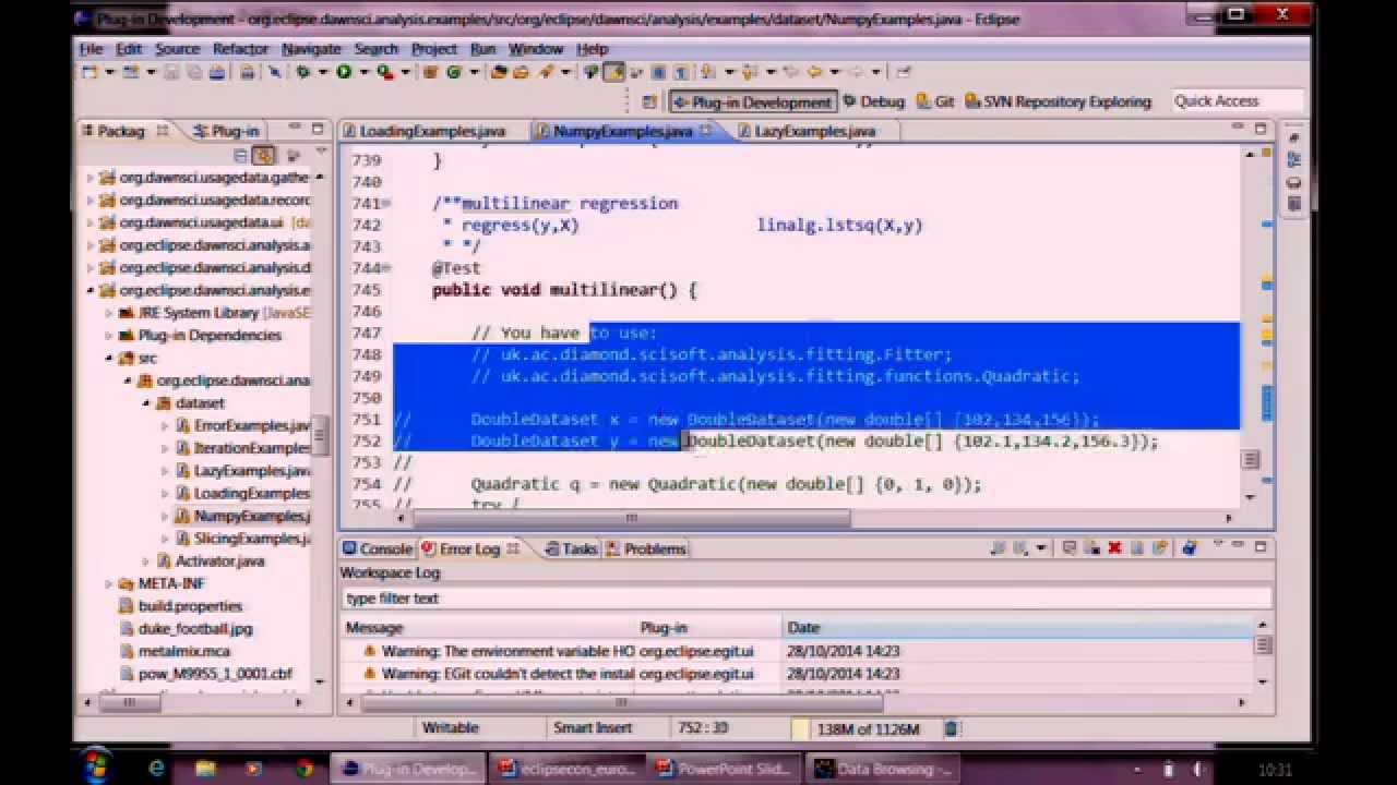 How to use the DAWNSci Eclipse Project