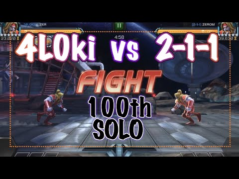Alliance War S25 War 8 // 4L0ki vs 2-1-1 w/ My 100th Solo in a Row!!  -  Marvel Contest of Champions
