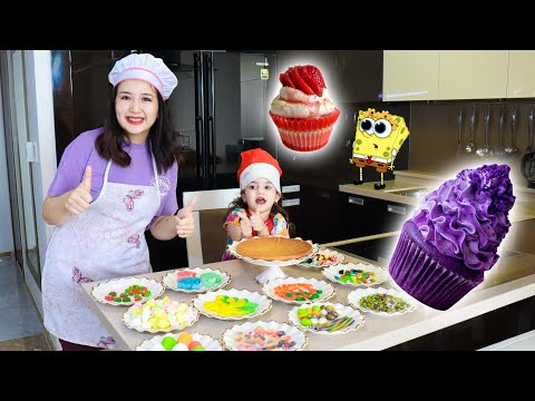 Azi is designing a cake with Aru/ kids stories