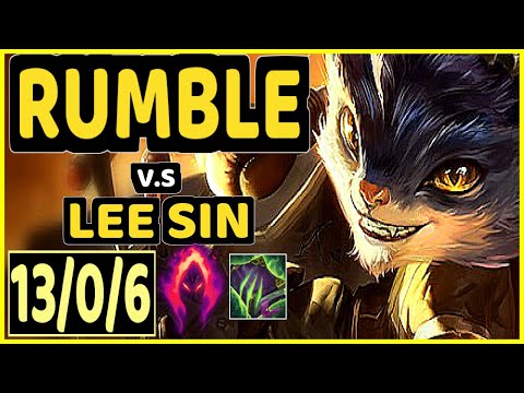 SEONGHWAN (RUMBLE) vs LEE SIN - 13/0/6 KDA JUNGLE GAMEPLAY - KR Ranked GRANDMASTER