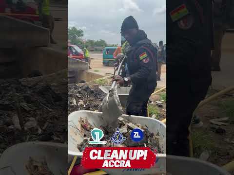WATCH: Police Join Massive Clean Up Accra Drive at Mallam Junction | Channel One News