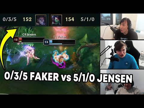 Doublelift, Meteos and Sneaky react to 1v1 between FAKER and JENSEN
