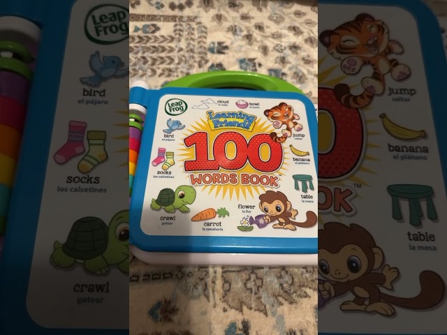 Vídeo relacionado con Leapfrog 601503 Learning Friends 100 Words Baby Book Educational and Interactive Bilingual Playbook Toy Toddler and Pre School Boys & Girls 1, 2, 3, 4+ Year Olds, Multi-Colour, One Size
