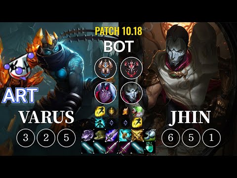 RJ Art Varus vs Jhin Bot - KR Patch 10.18