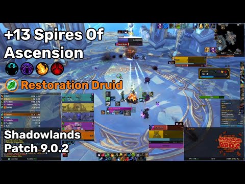 +13 Spires Of Ascension Chested | Night Fae Restoration Druid POV | WoW Shadowlands