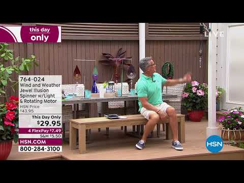 Wind and Weather Jewel Illusion Spinner with Light   Rot...