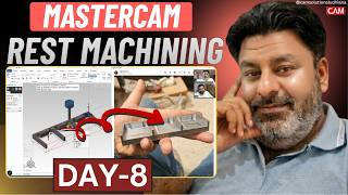 Mastercam 2026 Dynamic Roughing Rest roughing and Finishing toolpath with Stock Model and Simulation