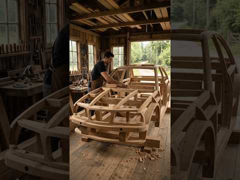Built a BMW From Wood… 😱#shorts #woodworking