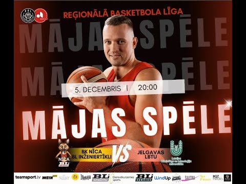 Aizdevums.lv RBL. BK Nīca/BLI - Jelgavas LBTU. Nīcas sporta halle. Pl.20:00.