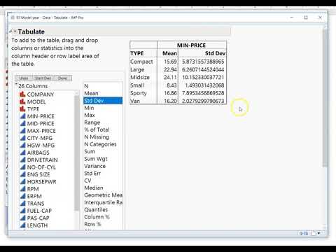 Tabulate Quick Tutorial