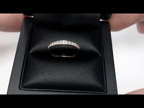 LFXYR11542(RG) Diamond Half Eternity Ring 0.20ct, Rose Gold