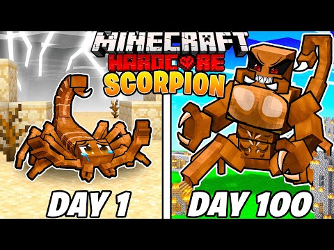 Insane! I Survived 100 Days as a Scorpion in MC