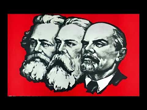 Banner von Marx und Lenin