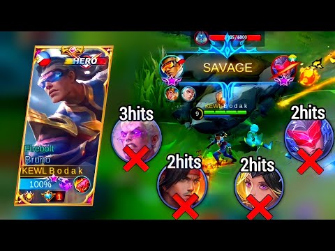BRUNO CHEAT BUILD | BRUNO BEST BUILD S22 - MASTER BODAK MLBB