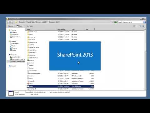 comment installer sharepoint 2013