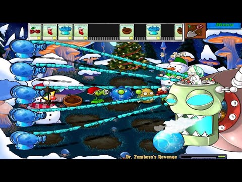 PLANTS VS ZOMBIES HK 5 99 CATTAIL FUME SHROOM VS DR ZOMBOSS VS 999 TALL NUT