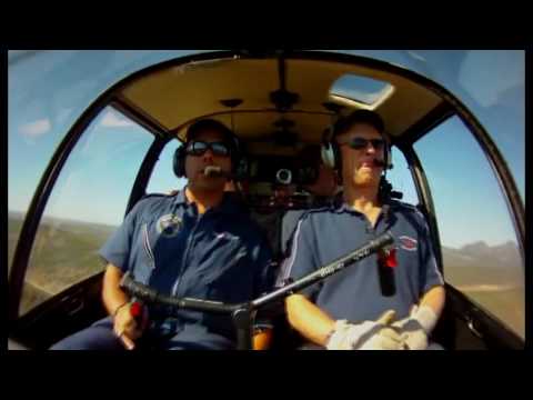 John and Charlton on a flight to visit the dams - Cockpit camera