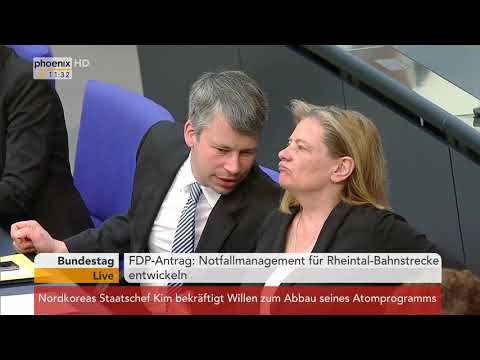 Bundestagsdebatte zum Notfallmanagement für die Rheintal-Bahnstrecke am 27.04.18