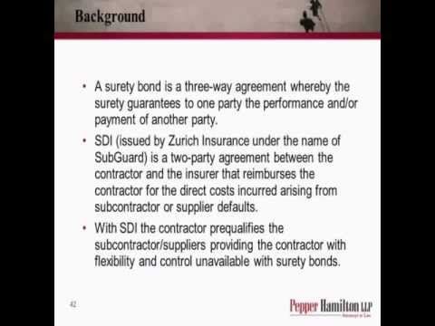 Payment and Performance Surety Bonds and Subguard...