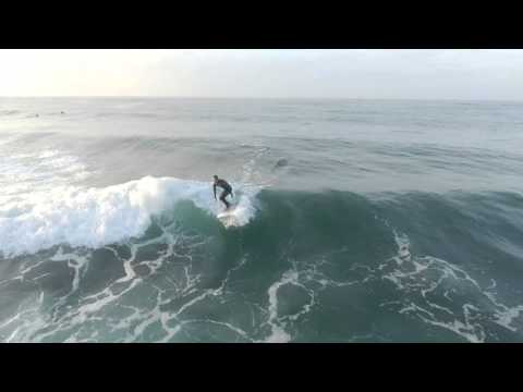 Drone footage of surfers at Sopelana 