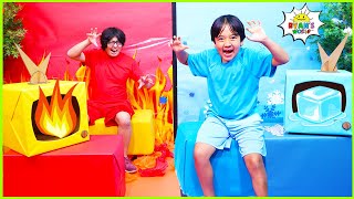 Download lagu HOT VS COLD Challenge Ryan vs Daddy 1hr Kids Show mp3