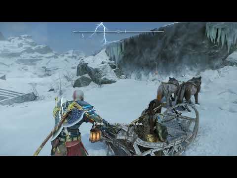 Mimir questions Angrboda's intentions with Atreus