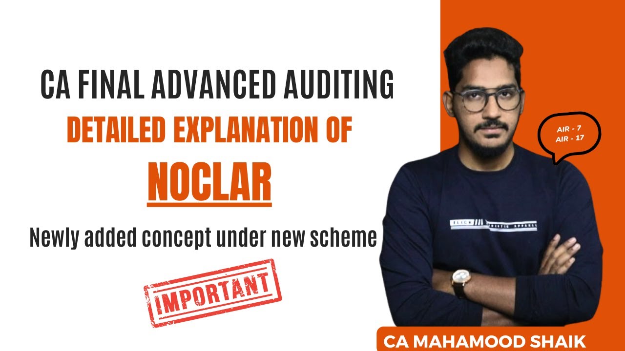 NOCLAR - Professional Ethics | CA FINAL Advanced Auditing (english) | New Scheme | CA Mahamood