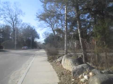 Walking down Freeman Street in Norton, MA- Thursday March 27, 2014