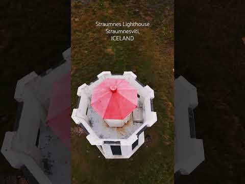 Straumnes Lighthouse, Straumnesviti. ICELAND. Captured by Hindsight Aerial.