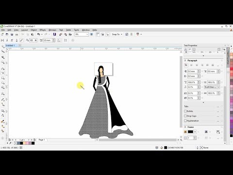 Dress speed art  plain and simple kurti dress tutorial in corel draw 2019 - Chesta Designs