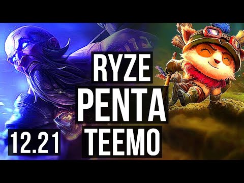RYZE vs TEEMO (TOP) | Penta, 13/4/11, Dominating | KR Diamond | 12.21