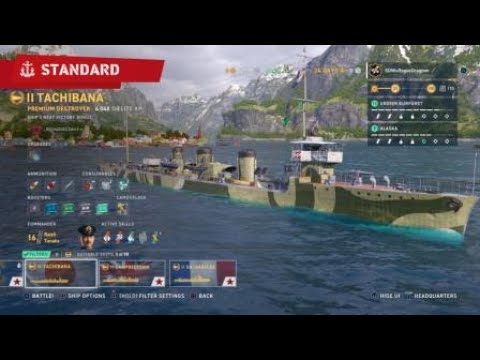 World of Warships: Legends First Match with Premium Tier 2 Tachibana