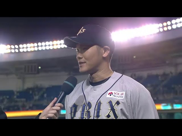 バファローズ・T-岡田選手ヒーローインタビュー 2014/6/27 マリーンズ対バファローズ