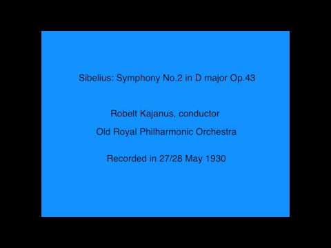 Robert Kajanus, cond. Sibelius: Symphony No.2 - First & Sec. Mov. (1/2)