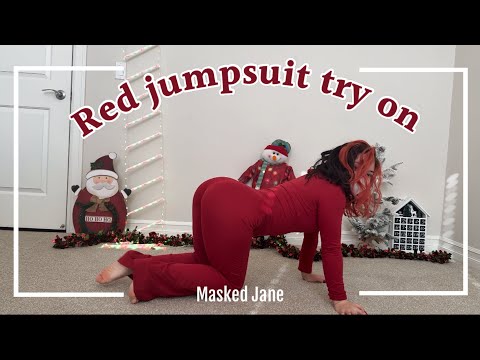 Red jumpsuit try on | 4’11 half Asian