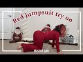 Red Jumpsuit Try On 4 11 Half Asian