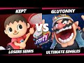 Sumapa 136 LOSERS SEMIS - kept (Villager) Vs. Glutonny (Wario) Smash Ultimate - SSBU