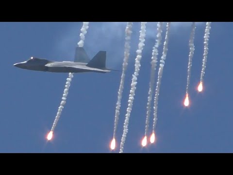 Thrilling F-22 RAPTOR Demo Displays with Flares - All Time Favorites