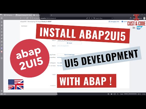 Install ABAP2UI5 - UI5 development with ABAP - without JS, OData and RAP [english]
